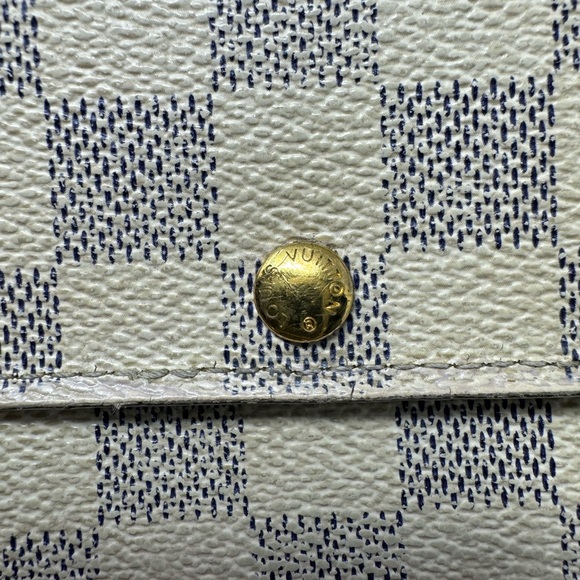 10273 Louis Vuitton Damier Azur Portefeuille Sarah Long Bifold Wallet - Picture 11 of 14